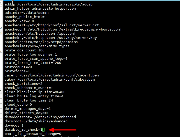 disable ip check directadmin 1