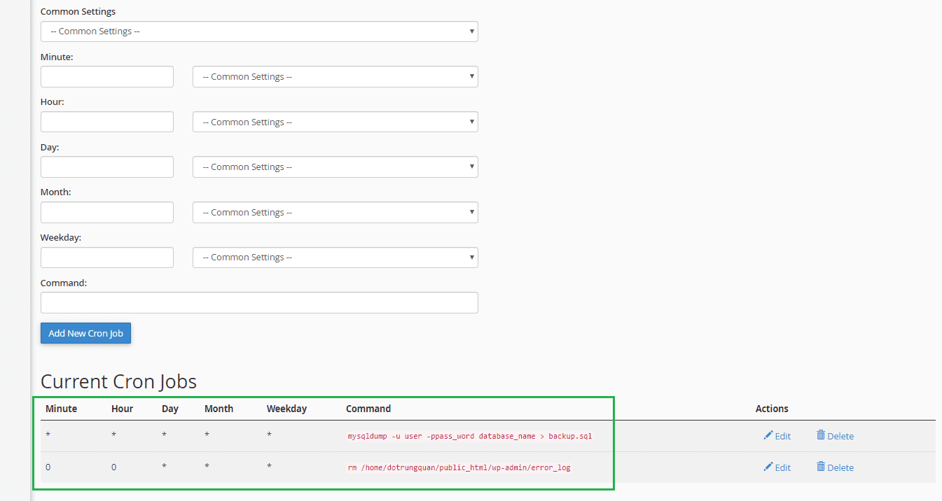 command backup rm error log 1