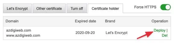 aapanel letsencrypt deploy