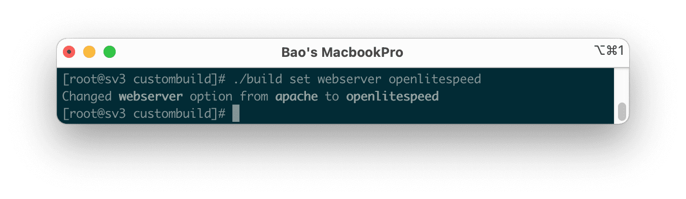 Thay đổi webservice mặc định Apache sang OpenLiteSpeed DirectAdmin.