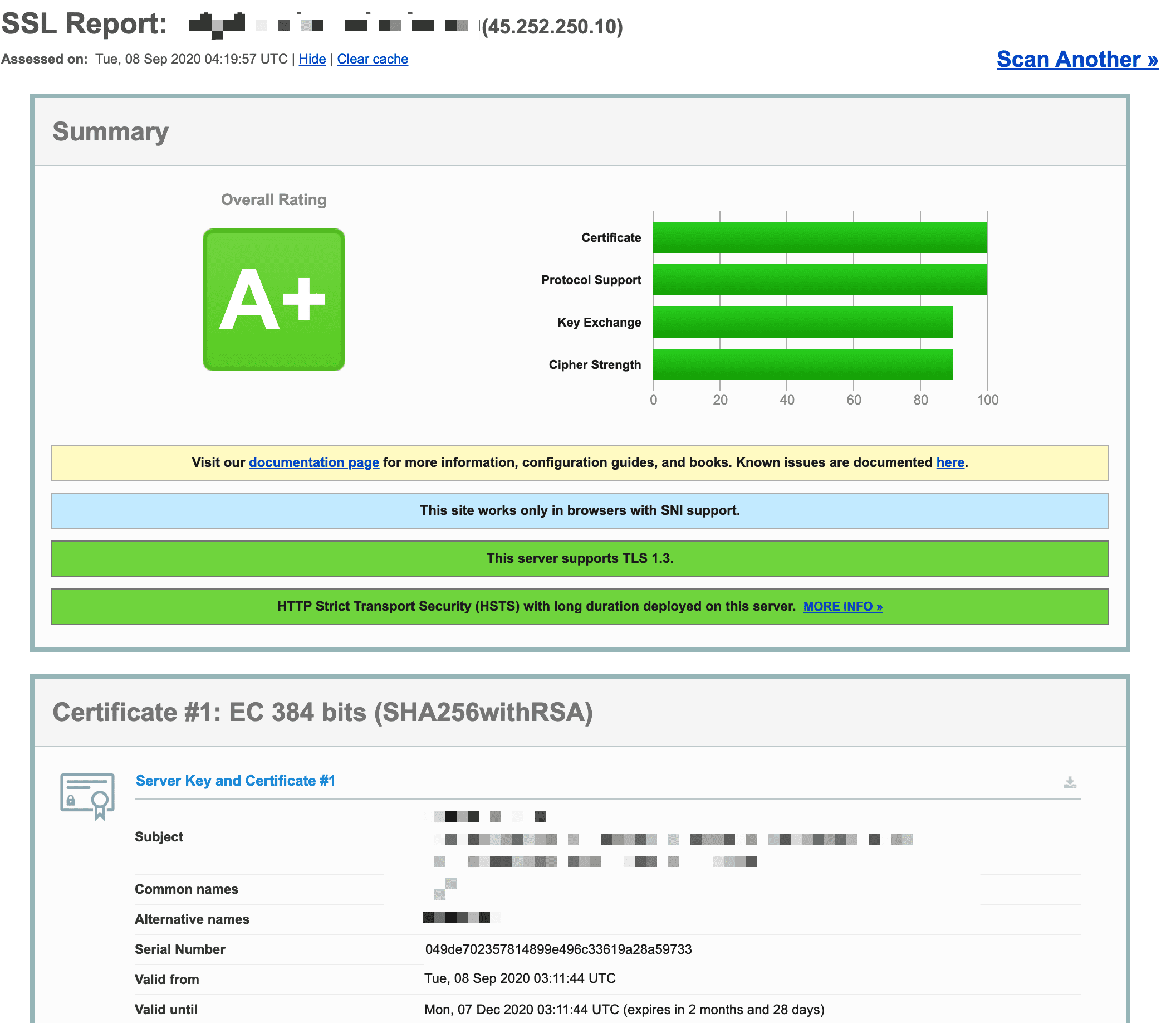 check website using ECC SSL