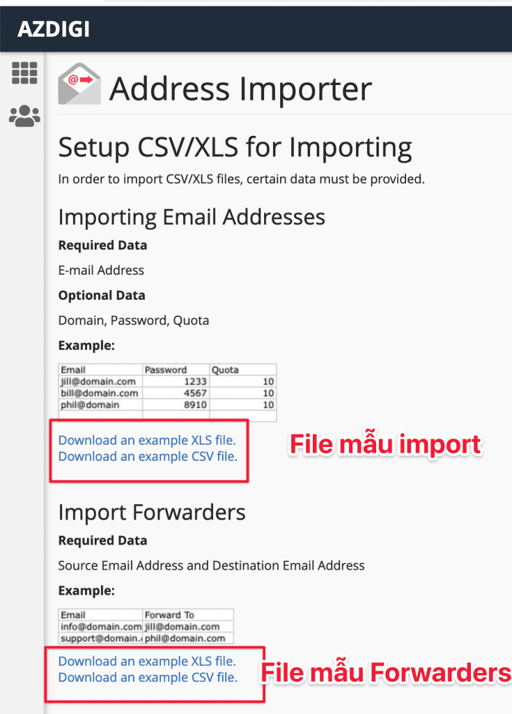 Hướng dẫn sử dụng Address Importer cPanel.