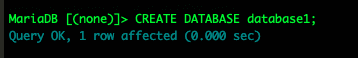 MySQL/MariaDB database management commands.