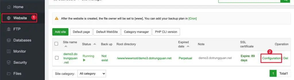 Configure NGINX FastCGI Cache WordPress on aaPanel 6.x