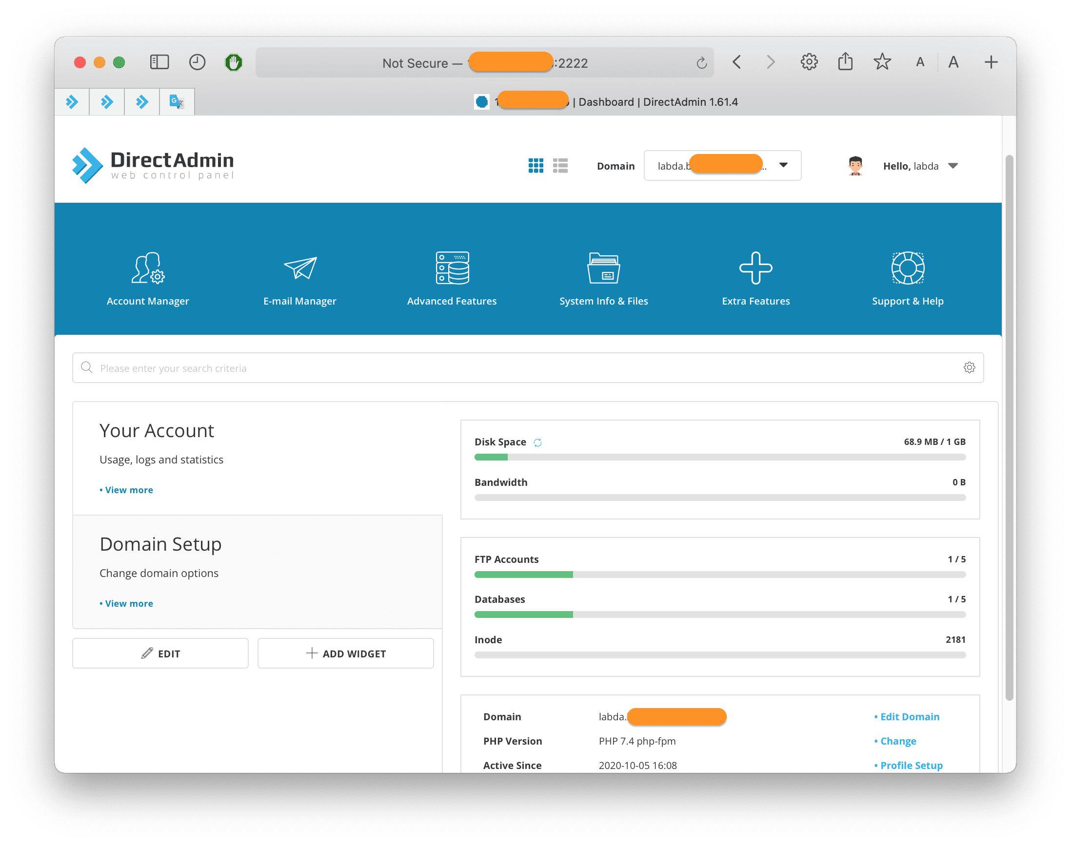 enable SSL Let's Encrypt on DirectAdmin