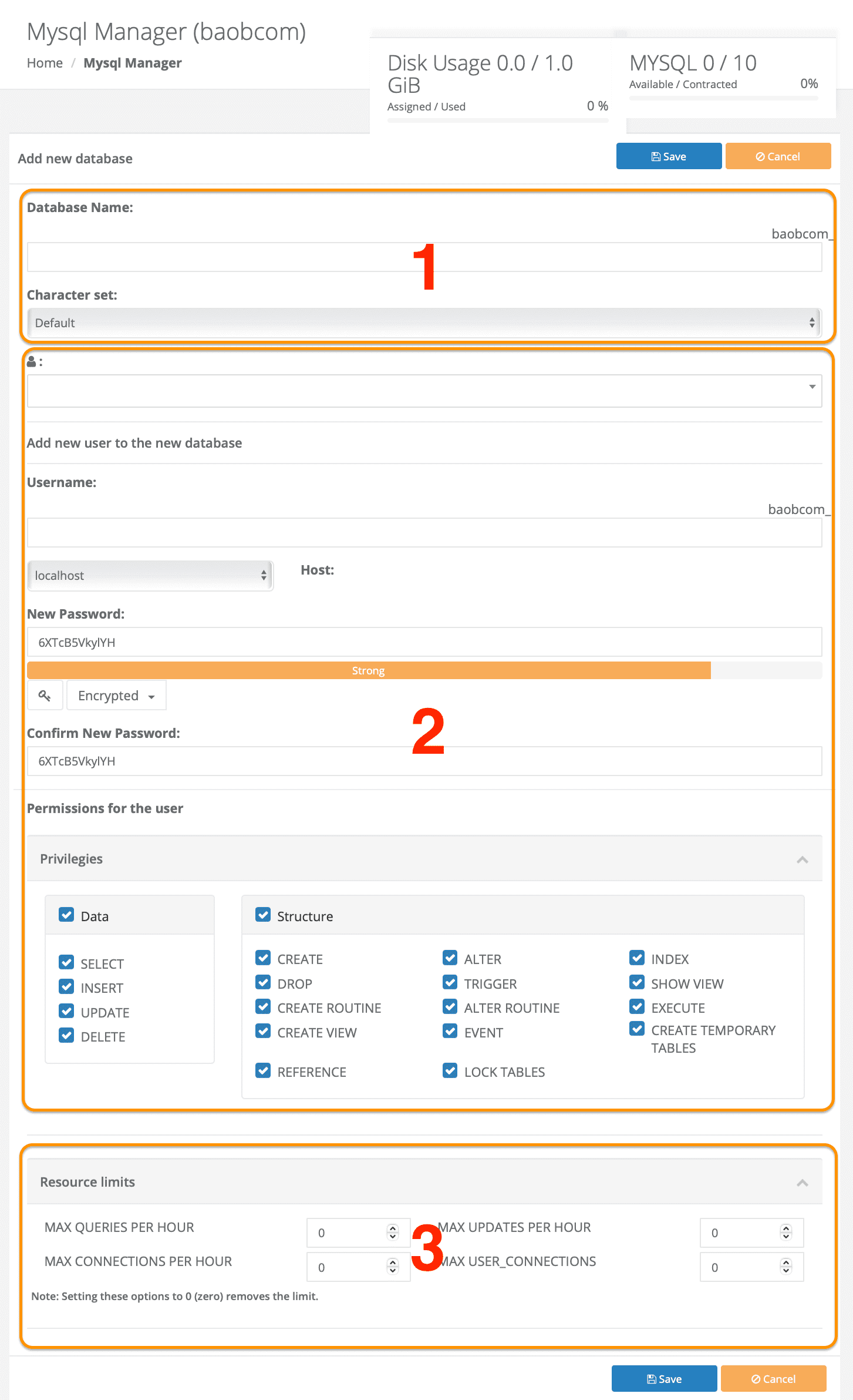 how-create-a-database-on-centos-web-panel