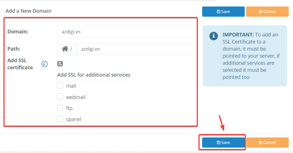 How to add an Addon/SubDomain to Centos Web Panel