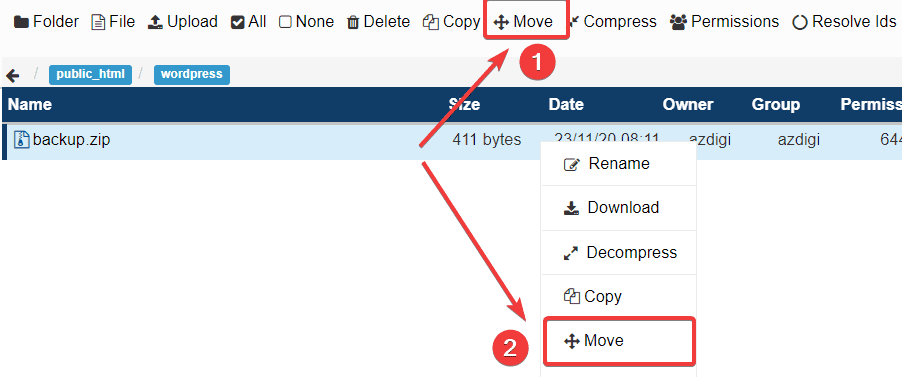 How to use File Manager on CentOS Web Panel