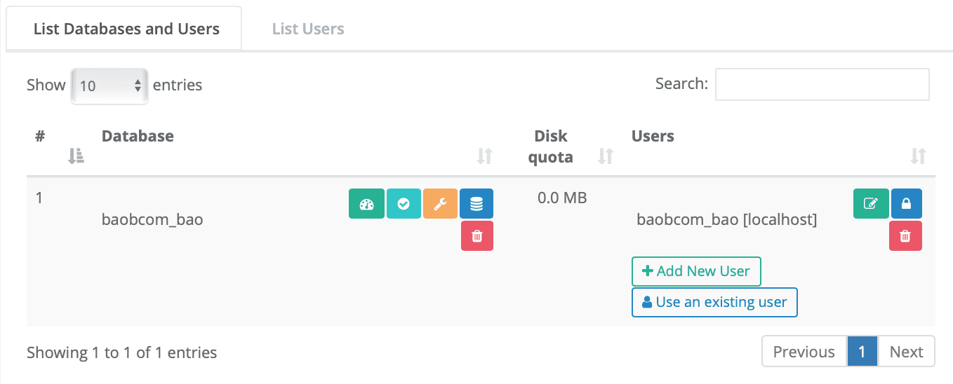 how-create-a-database-on-centos-web-panel