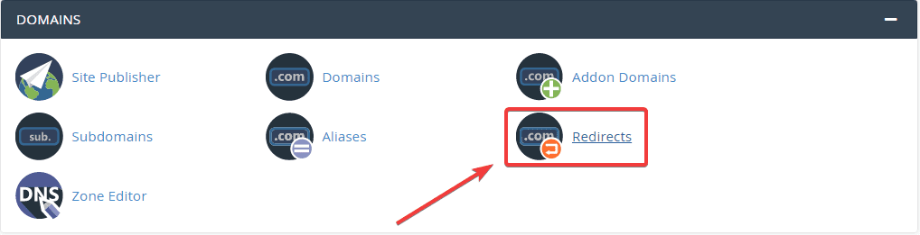 Sử dụng tính năng Redirects trên cPanel