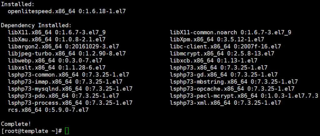 Install OpenLiteSpeed, MariaDB and PHP on Centos 7