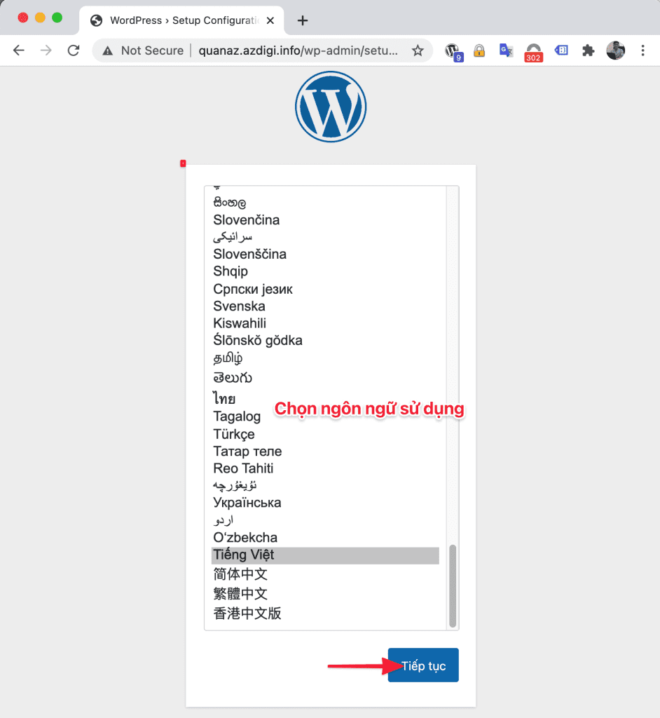 cài đặt WordPress lên Centmin Mod