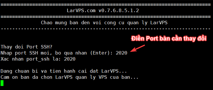 Cài đặt LarVPS lên Centos 8