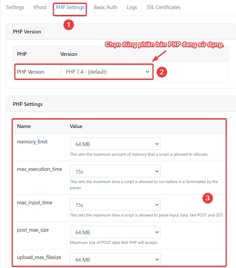 Change the PHP version and configuration on CloudPanel