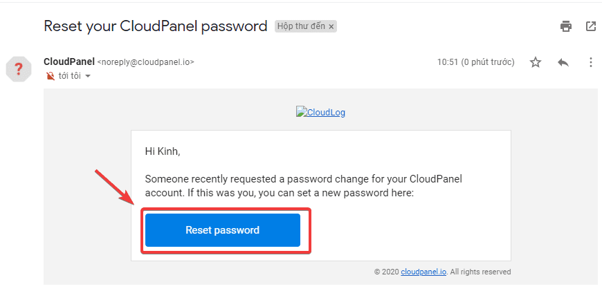 reset pass User trên CloudPanel