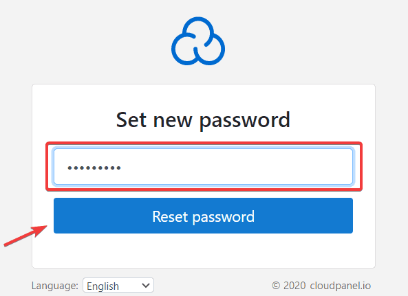 reset pass User trên CloudPanel