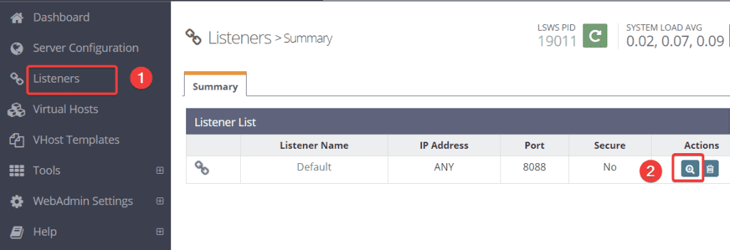 Hướng dẫn tối ưu OpenLiteSpeed WebAdmin GUI