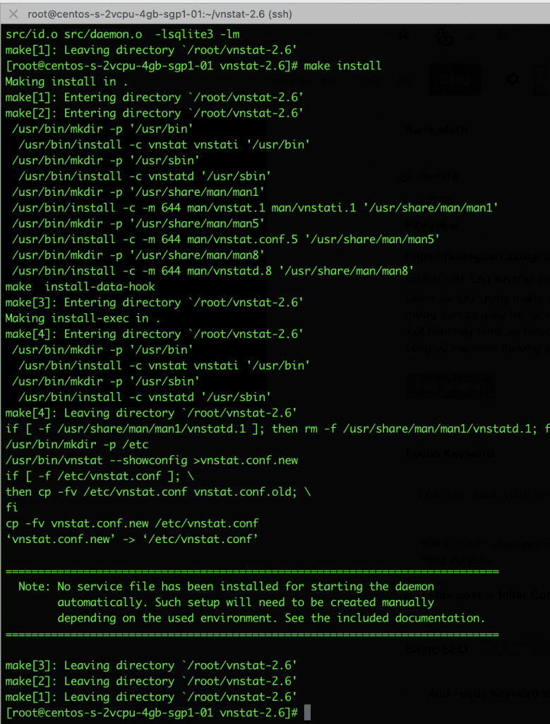 Monitoring network traffic with vnStat and vnStati