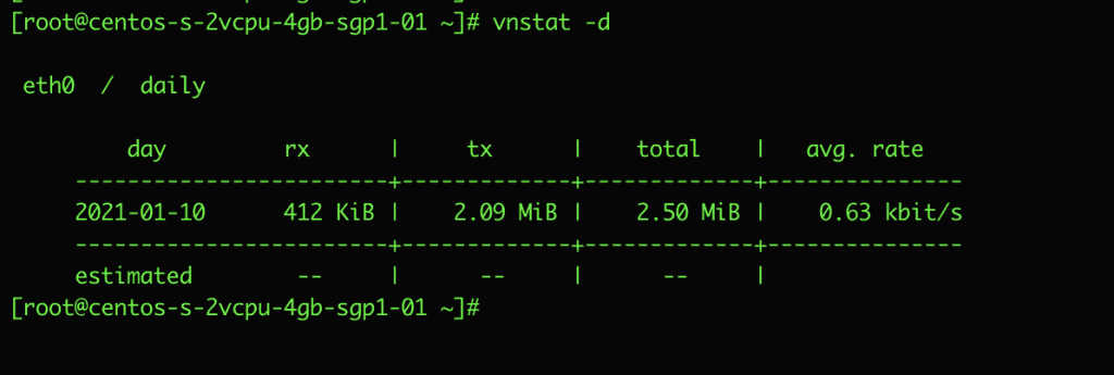 Monitoring network traffic with vnStat and vnStati