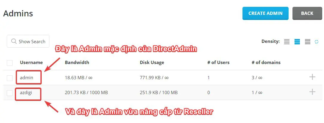 Hướng dẫn nâng cấp Reseller lên Admin bằng command trên DirectAdmin