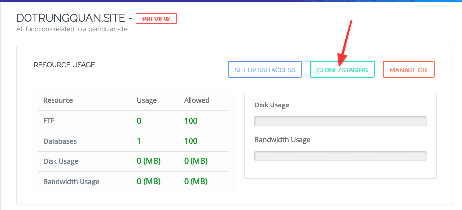 How to use WordPress Staging on CyberPanel