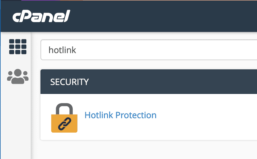 chặn nhúng hình ảnh-Hotlink Protection-cpanel