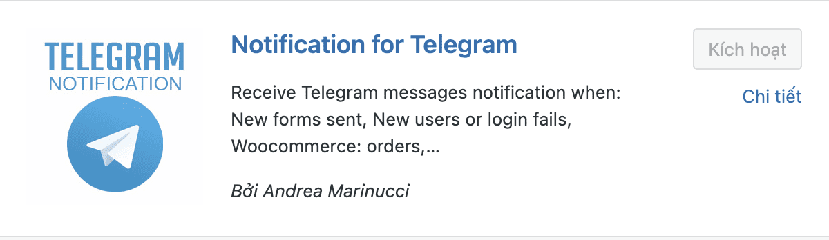 Notifying Woocommerce orders via Telegram.