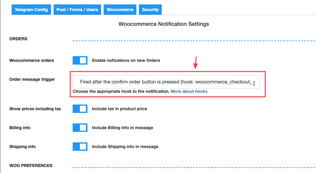 Notifying Woocommerce orders via Telegram.