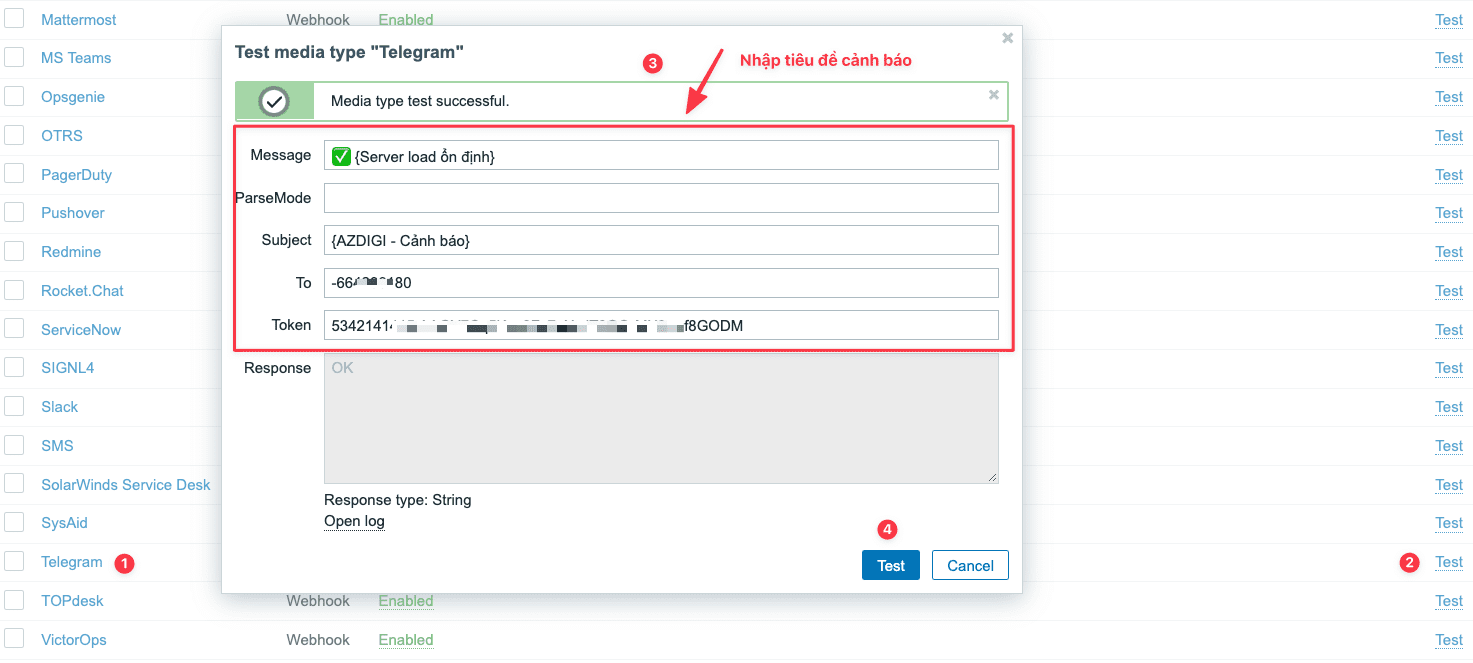 How to set up Zabbix alerts via Telegram