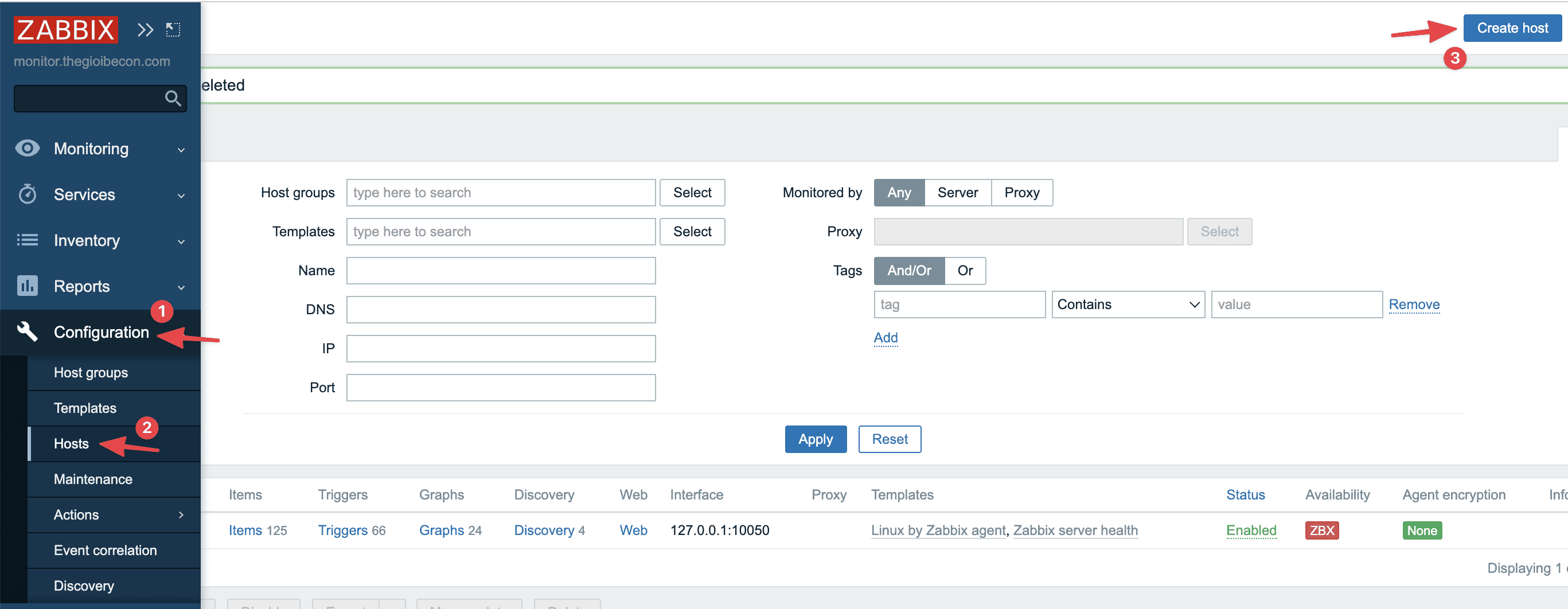 Thiếp lập giám sát máy chủ với Zabbix Server