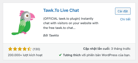 Cài đặt Tawk.to lên website Wordpress