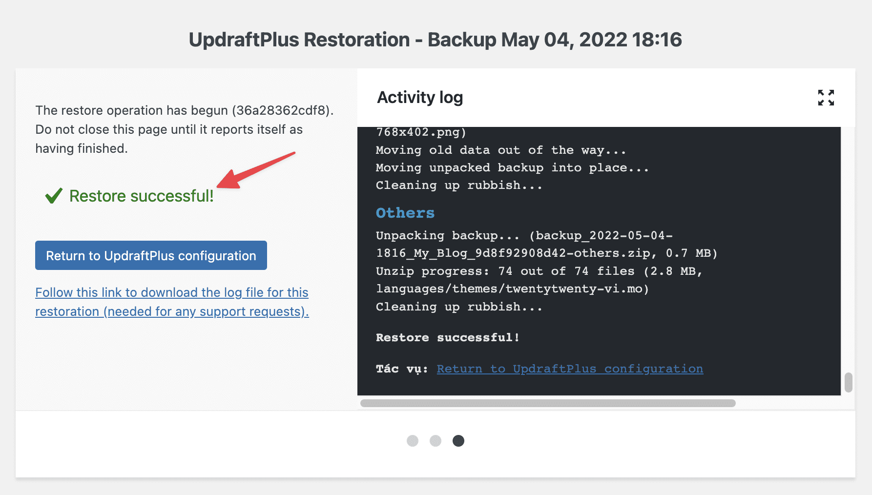 Backup/Restore dữ liệu website với UpdraftPlus