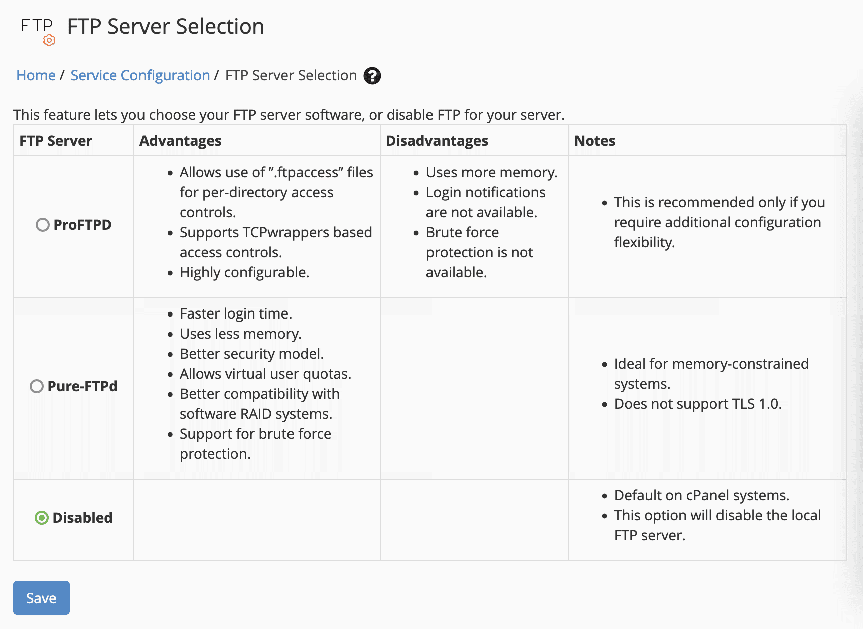 Cài đặt FTP Server trên cPanel