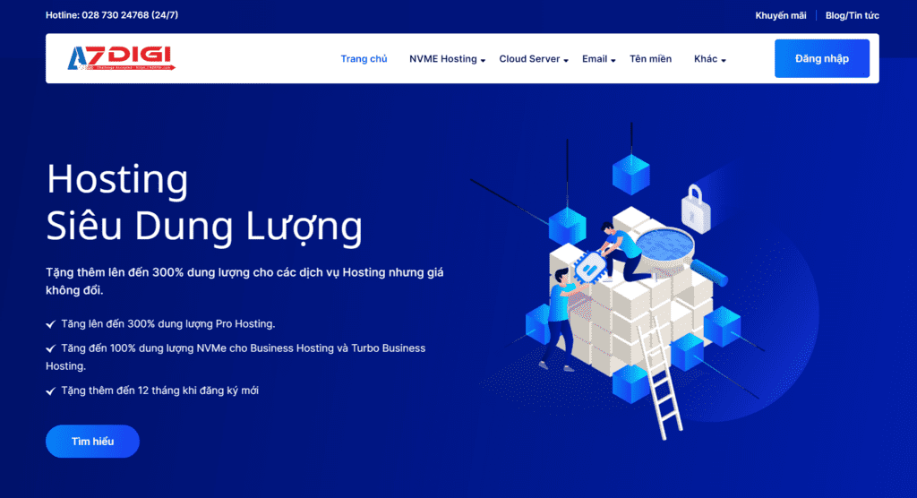 AZDIGI là đơn vị cung cấp hosting hàng đầu tại Việt Nam