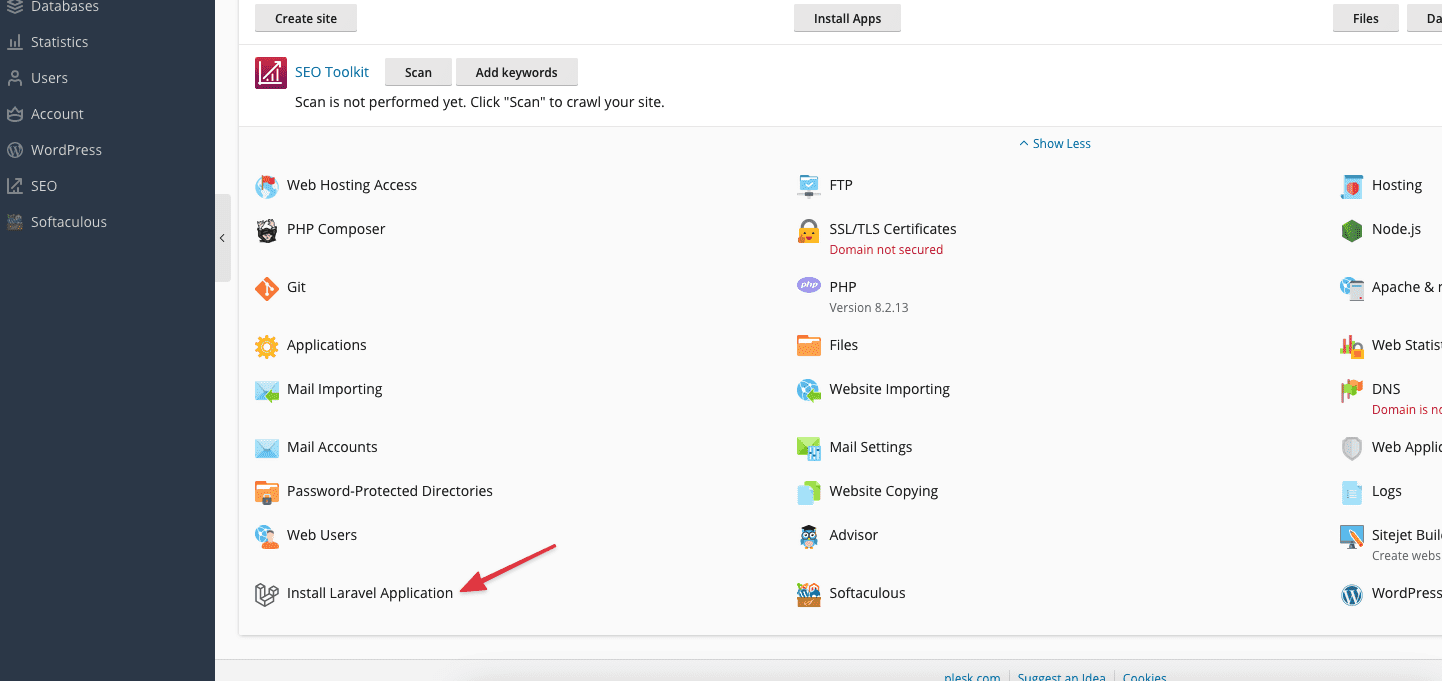 Hướng dẫn cài Laravel trên Plesk bằng Laravel Toolkit