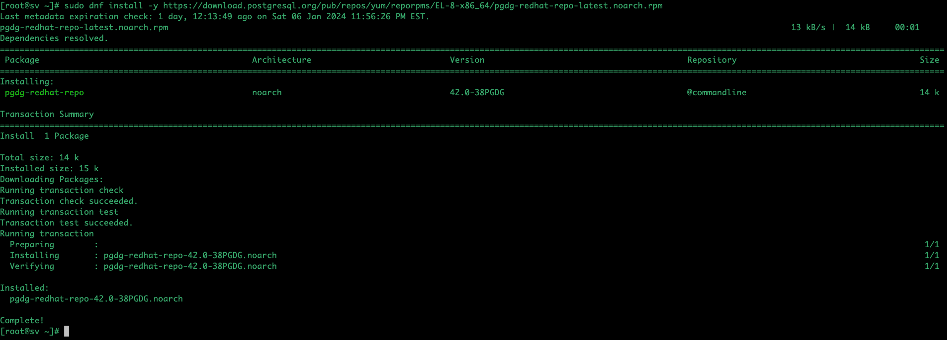 Cách cài đặt PostgreSQL 15 trên Almalinux 8