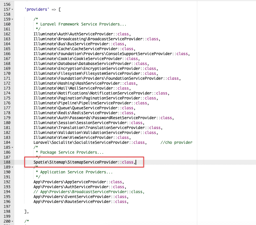 Instructions for creating sitemap with laravel