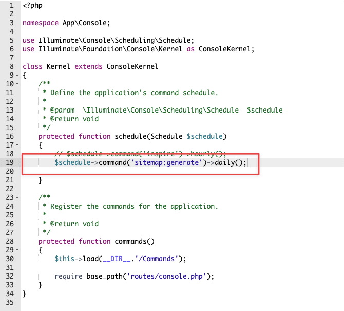 Instructions for creating sitemap with laravel