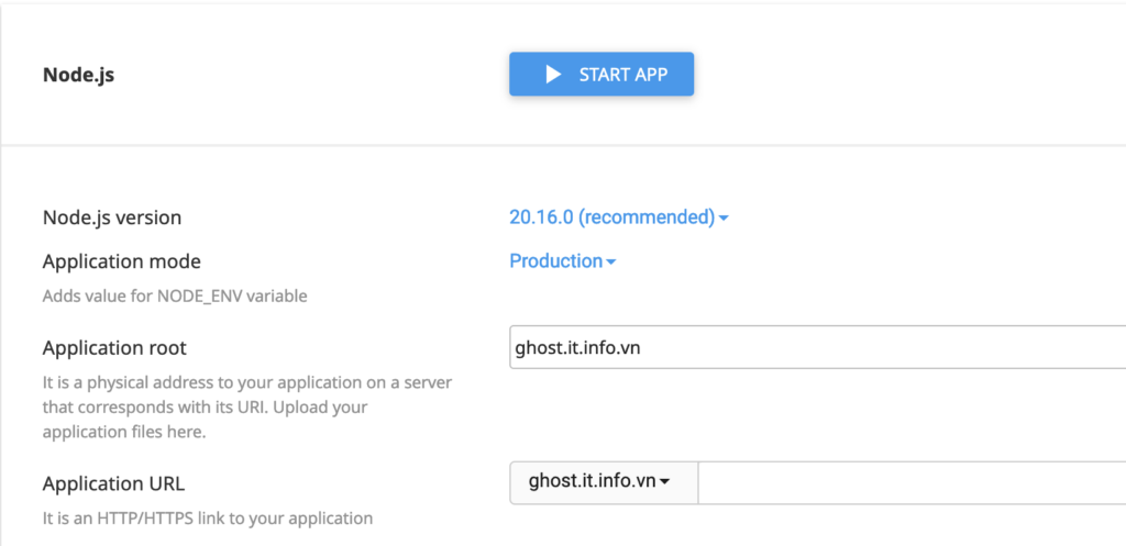 Hướng dẫn cài Ghost CMS trên hosting cPanel