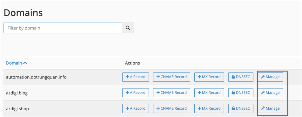 Hướng dẫn sửa DNS với tính năng Zone Editor trong cPanel