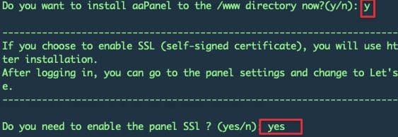 Error when applying SSL - aaPanel - Hosting control panel. One-click  LAMP/LEMP.