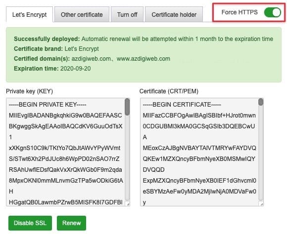 aapanel letsencrypt 5