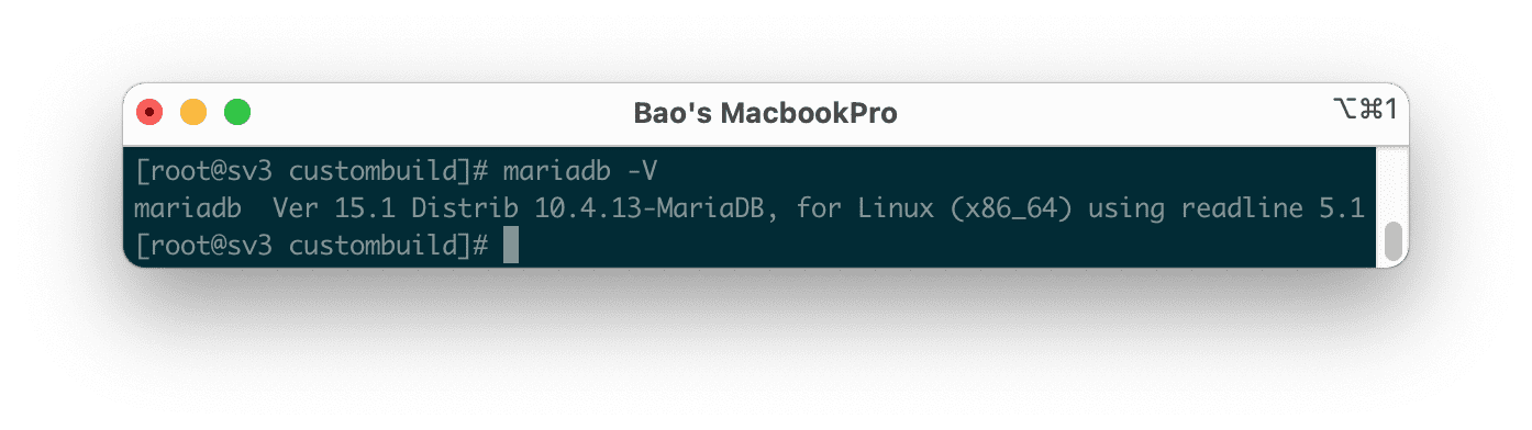 hạ cấp MariaDB trên DirectAdmin