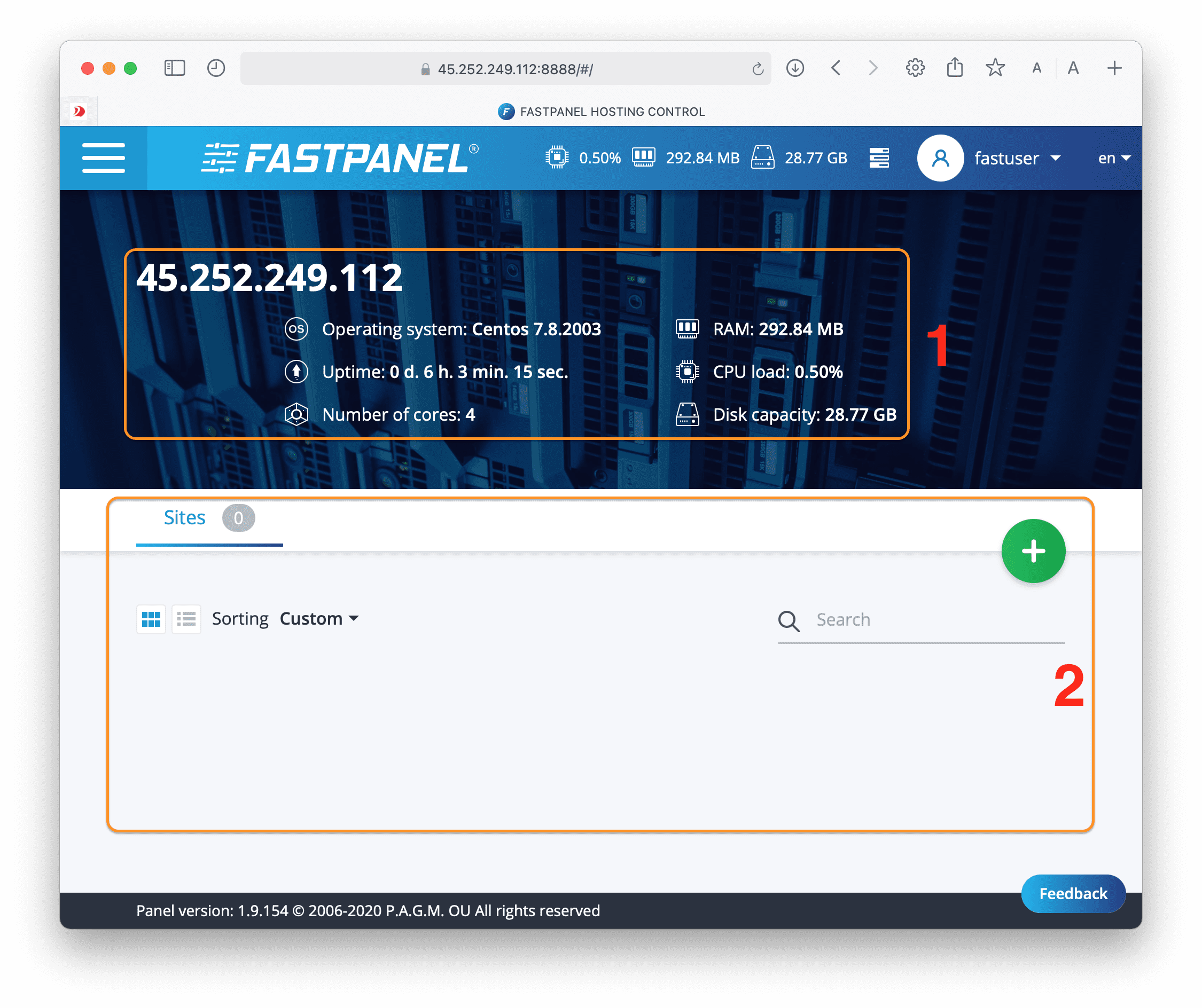 install FASTPANEL into CentOS 7