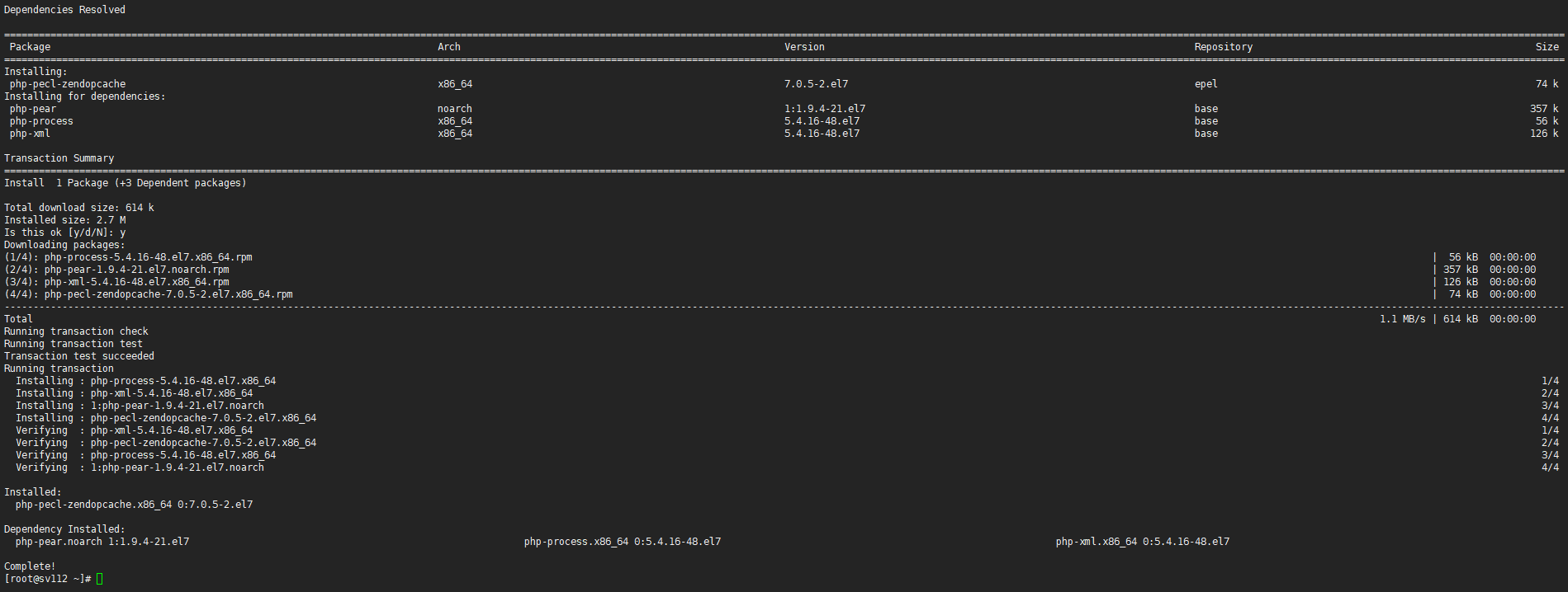 install OPCache on FASTPANEL