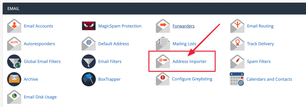 How to use Address Importer on cPanel