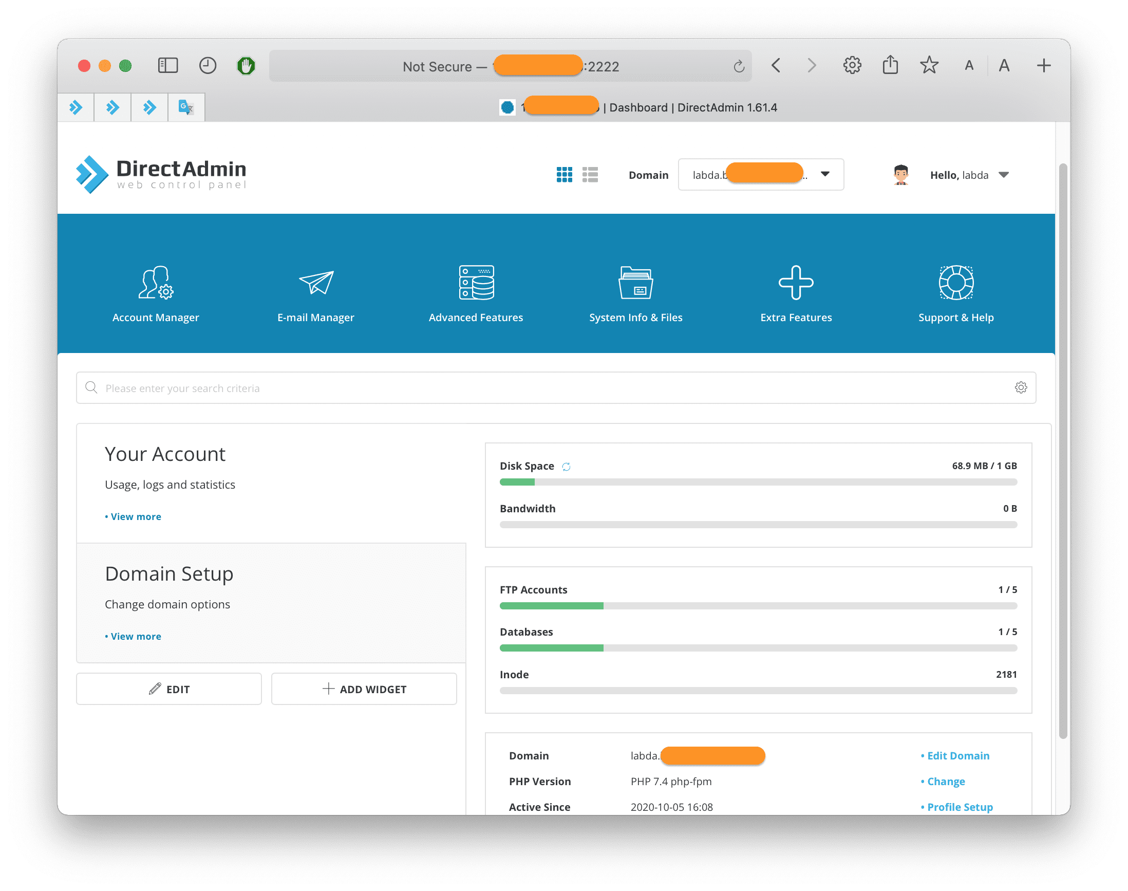 kích hoạt SSL Let's Encrypt trên DirectAdmin