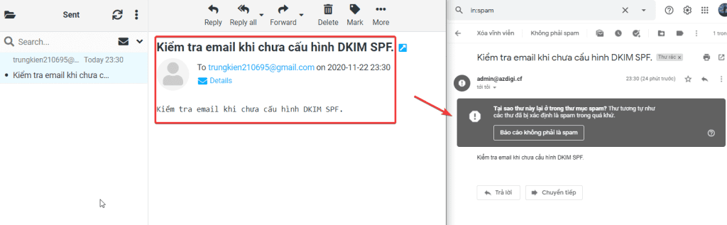 cấu hình DKIM SPF DMARC