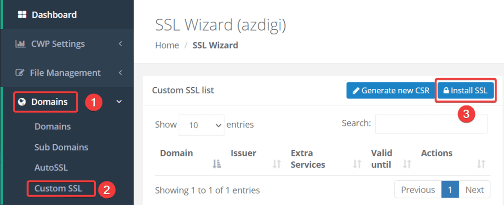 Install Paid SSL on Centos Web Panel