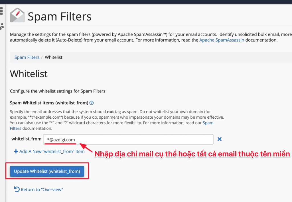 How to use Spam Filters on cPanel